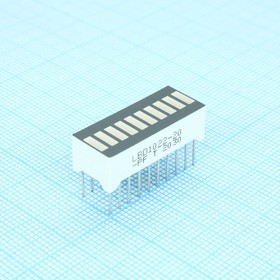 LBD1022-20/A-PF, 10 сегментный шкальный дисплей/зеленый/ 568нм/3.6-14мкд