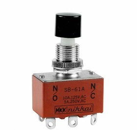 SB61A, Pushbutton Switches DPDT ON-(ON) SOLD LG SOLDER LUG