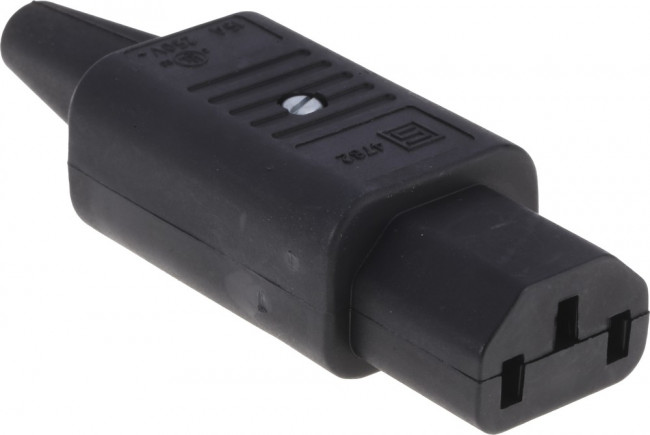 4782.0000, Разъем: питания AC, вилка, "мама", 10А, 250ВAC, IEC 60320, C13 (F)