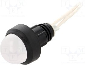 LW-D20-230AC, Индикат.лампа: LED, выпуклый, 230ВAC, Отв: d13мм, IP40, пластик