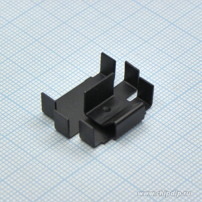 FK 220 SA 220, Heat Sink Passive TO-220 Clip 25K/W Black Anodized