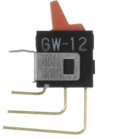 GW12LCV, Rocker Switches SPDT ON-ON RED VERT PADDLE ACTUATOR