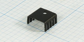 Радиатор охлаждения 20x 19x 11, A02, Al, черный, 718A; №12412 охладитель 20x 19x 11\A02\\Al\чер\718A\