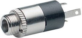 RM 606M, Jack Panel Socket, Straight, 3.5 mm, 3 Poles