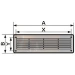 233-129, Решетка вентиляционная переточная АБС 450x91, кор. 4409ДП кор 233-129, Решетка вентиляционная переточная АБС 450x91, кор. 4409ДП кор