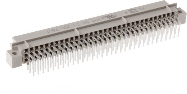 09732967801, Conn DIN 41612 F 96 POS 2.54mm Solder RA Thru-Hole 09732967801, Conn DIN 41612 F 96 POS 2.54mm Solder RA Thru-Hole
