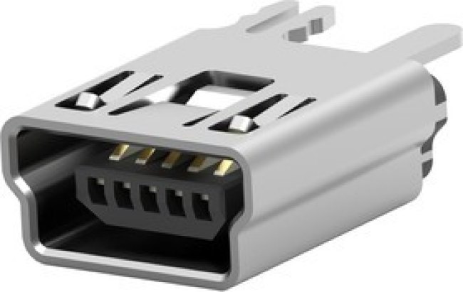 2041517-1, Разъем USB, Mini USB Типа B, USB 2.0, Гнездо, 5 вывод(-ов), Монтаж в Сквозное Отверстие 2041517-1, Разъем USB, Mini USB Типа B, USB 2.0, Гнездо, 5 вывод(-ов), Монтаж в Сквозное Отверстие