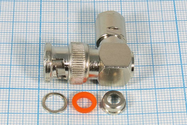 Разъем BNC вилка, RG59, угловой Разъем BNC вилка, RG59, угловой