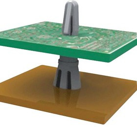 RLCBSR-6-01, PCB Support, Reverse Lock, Nylon, 9.5 mm Height, 40 Pack