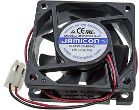JF0620S1H-R, вентилятор 12В 60х60х20мм подшипник скольжения