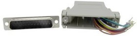 RND 205-00941, D-Sub Adapter, D-Sub 25-Pin Plug / RJ45 Socket