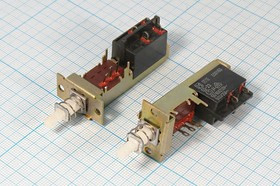 Переключатель кнопочный модульный ( с фиксацией) 220В/5А; №1252 ПКнTV\220\ 5,0\ON-OFF\\\ 7C\SS-23/ES0163