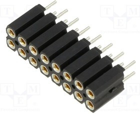 BL6.16Z, Гнездо; штыревой; "мама"; PIN: 16; прямой; 2,54мм; THT; 2x8; луженые