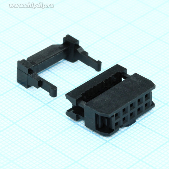 KLS1-204-10-B, Разъем IDC, гнездо, на шлейф, 10 контактов, предельный ток/напряжение 1А/500В KLS1-204-10-B, Разъем IDC, гнездо, на шлейф, 10 контактов, предельный ток/напряжение 1А/500В