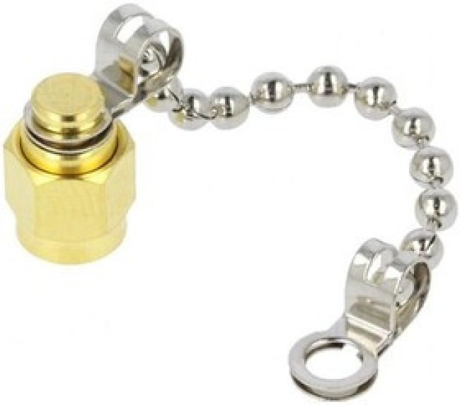 202112-10, RF Connector Accessories SMA MALE CAP WITH CHAIN