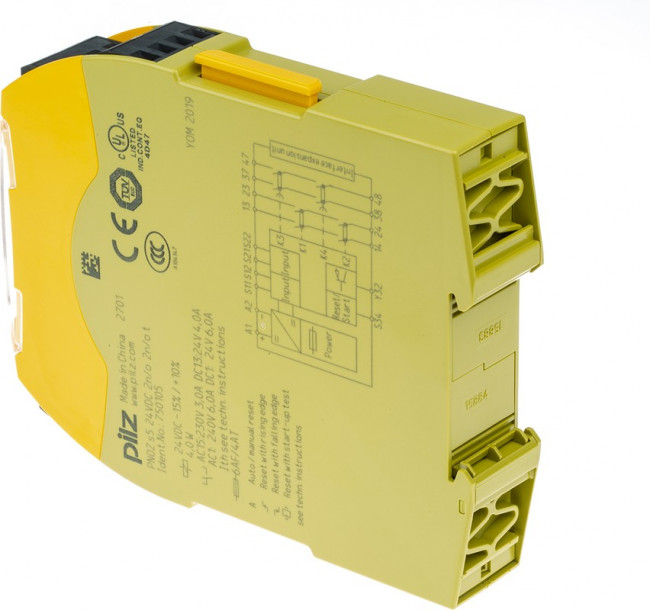 750105, PNOZ s5 24VDC 2 n/o 2 n/o t
