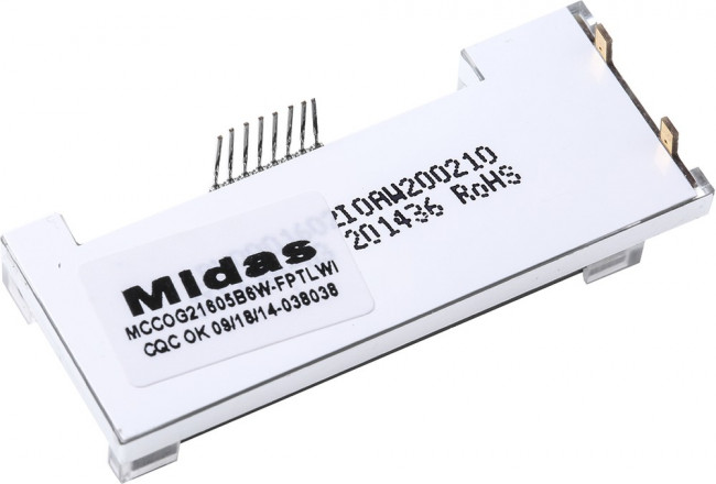 MCCOG21605B6W-FPTLWI, MCCOG21605B6W-FPTLWI Alphanumeric LCD Display White, 2 Rows by 16 Characters, Transflective