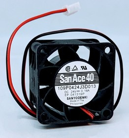 Вентилятор Sanyo Denki 109P0424J3D013 0.18A 40x28 24v 2pin Вентилятор Sanyo Denki 109P0424J3D013 0.18A 40x28 24v 2pin
