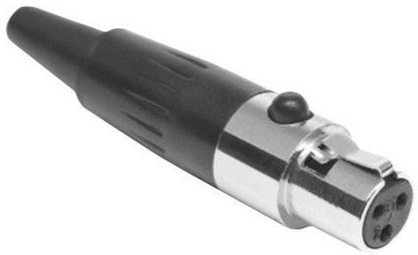 AG4F, Вилка; XLR mini; "мама"; PIN: 4; на провод; пайка; 5А; 0,5мм2; прямой