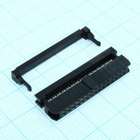 DS1017-30MA2B, (IDC2-30F), IDC разъем, розетка на плоский шлейф 30pin(2x15), шаг 2.00мм