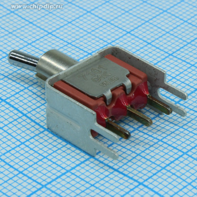 7101MD9V3BE, Переключатель: тумблер, Пол: 2, SPDT, ON-ON, 0,02A/20ВAC, -30-85°C 7101MD9V3BE, Переключатель: тумблер, Пол: 2, SPDT, ON-ON, 0,02A/20ВAC, -30-85°C