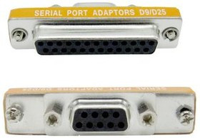 RND 205-00930, Mini D-Sub Adapter, D-Sub 9-Pin Socket / D-Sub 25-Pin Socket