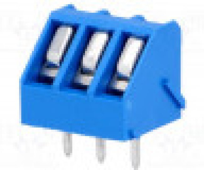 TB-5.0-K45-3/BL, Зажимная рейка для печатных плат, угловой 45°, 5мм, на PCB TB-5.0-K45-3/BL, Зажимная рейка для печатных плат, угловой 45°, 5мм, на PCB