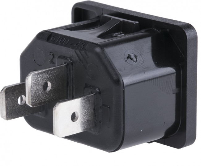 6100.4310, AC Power Entry Modules PNL SNAP-IN .250 QC