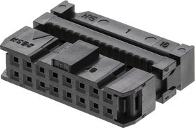 HIF3BA-16D-2.54R, 16-Way IDC Connector Socket for Cable Mount, 2-Row