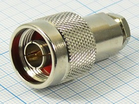 Штекер N, на кабель RG 58 прижимной, малый хвостовик, позолоченный центральный контакт; №10320 шт N\RG58\\\мал хвост\ Штекер N, на кабель RG 58 прижимной, малый хвостовик, позолоченный центральный контакт; №10320 шт N\RG58\\\мал хвост\