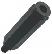 B4X30/BN7375, Дистанцирующая стойка с резьбой, полиамид, M4, 30мм