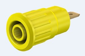23.3120-24, Yellow Female Banana Plug Press Fit 1kV 23.3120-24, Yellow Female Banana Plug Press Fit 1kV