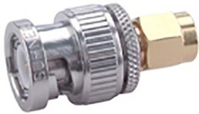 32_BNC-SMA-50-1/1--_UE, Straight 50 Coaxial Adapter BNC Plug Plug Plug 4GHz