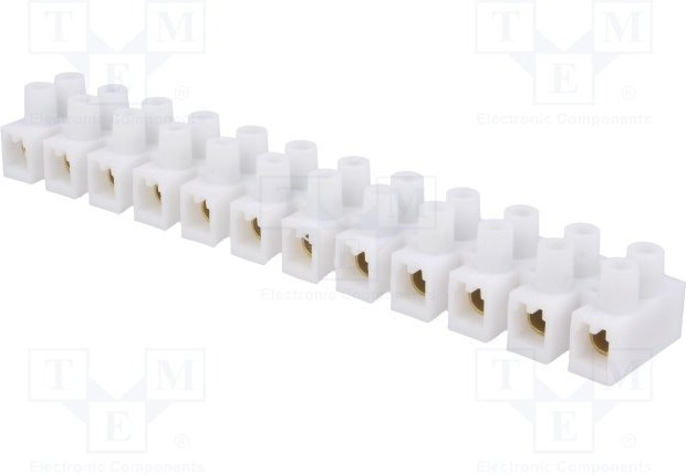 E.4033, Клеммник, зажим под винт, 6мм2, 400В, 41А, Кол-во полюс: 12 E.4033, Клеммник, зажим под винт, 6мм2, 400В, 41А, Кол-во полюс: 12