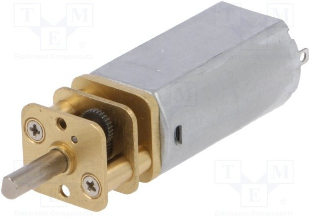 FIT0565, Двигатель DC, с редуктором, 6ВDC, 950мА, Ось D профиль, L 10мм