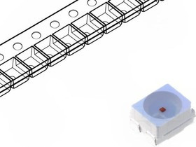 OSOOR4S2C1A, LED; SMD; 3528,PLCC4; orange; 220?350mcd; 3.5x2.8x1.9mm; 120°; 20mA