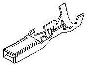 35407-6802 (Loose Piece), Automotive Connectors 0.90 female terminal LOOSE PIECE