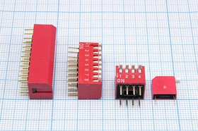 Переключатель DIP-01, шаг 2.54мм, ON-OFF, угловой; №803 ПDIP-01\ 2P2,54\ON-OFF\угл\DP-01\