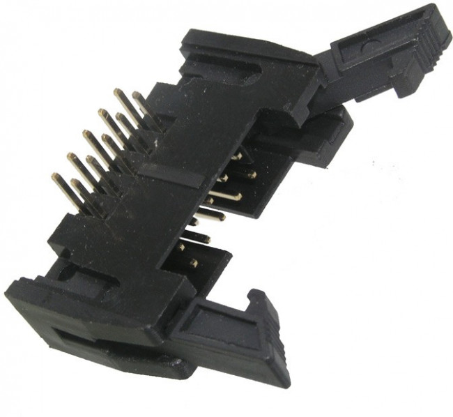 Разъем (IDC) IDCC-10MR вилка, шаг P2.54x2.54, контакты 10P, на плату, угловой, IDCC-10MR Разъем (IDC) IDCC-10MR вилка, шаг P2.54x2.54, контакты 10P, на плату, угловой, IDCC-10MR