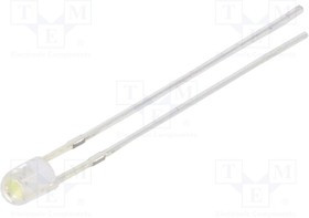 OSW5DK3761B-12V, LED; 3mm; white cold; 2180?3000mcd; 60°; Front: convex; 15V; 225mW