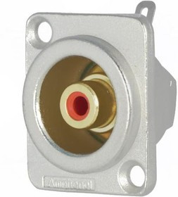 ACJD-RED, RCA Phono Connectors RCA D TYPE SHELL FEMALE RED