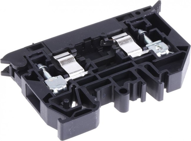 1880390000, W Series Black Fused DIN Rail Terminal, Single-Level, Screw Termination