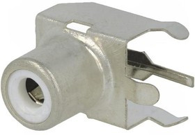 KEYS587, Гнездо, RCA, "мама", угловой 90°, THT, латунь, луженые, на PСВ