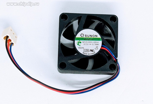 MF35100V1-1000U-G99, Вентилятор 35x35x10мм, подшипник VAPO, 5В, DC, 12куб.м/ч, 25.5дБА, 3 провода