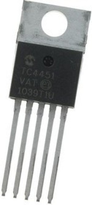 TC4451VAT, Gate Driver, 1 канал(-ов), Низкая Сторона, MOSFET, 5 вывод(-ов), TO-220, Inverting TC4451VAT, Gate Driver, 1 канал(-ов), Низкая Сторона, MOSFET, 5 вывод(-ов), TO-220, Inverting