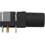 SWEB8094AU-SW, Гнездо, "банан" 4мм, 24А, 1кВ, черный, позолота, PCB, -25-80°C