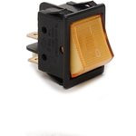A14B1S11, Переключатель желтый с подсветкой ON-OFF (15A/250VAC) 4P