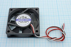 JF0615B2HM-R (JF0615B2HM00C-210R) (4500RPM) 24V/0,13A (60х60х15) B (подшипник) CFM15,45/dBA30,5 Jamicon вентилятор, тахометр,провод
