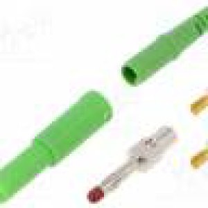 SFK 30 S Ni / OK / GN, Green Male 4 mm Test Plug & Socket Screw 1kV