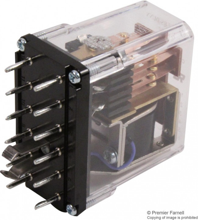 219BBXP-115/125VDC, RELAY, DPDT-NO, 240VAC, 28VDC, 10A